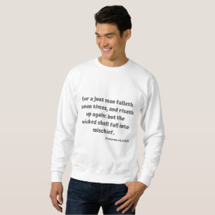 Proverbs 24:16 KJV Bible Verse Scripture Men's Sweatshirt