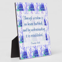 Proverbs 24:3 Plaque