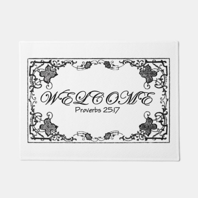 Proverbs 25:17 Welcome Mat (Front)