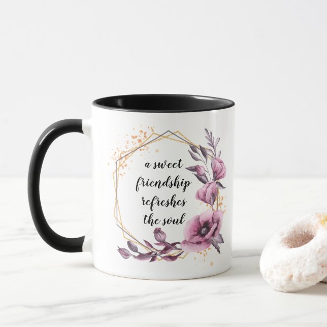Proverbs 27:9 friendship mug (With Donut)