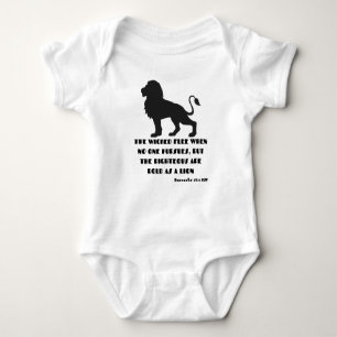 Proverbs 28:1 Bible Verse Quote KJV Unisex Baby Bodysuit