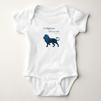Proverbs 28 1 Bold As A Lion Baby Bodysuit