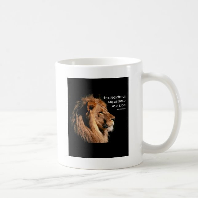 Proverbs 28:1 coffee mug (Right)