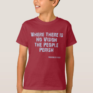 Proverbs 29:18 Bible Verse KJV Quote Boy's T-Shirt