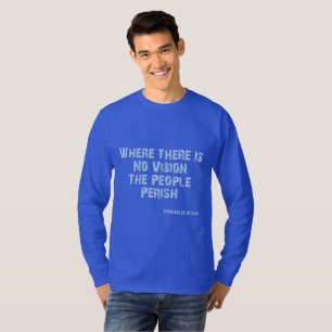 Proverbs 29:18 Bible Verse KJV Quote Men's T-Shirt