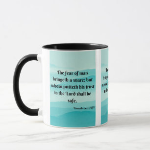 Proverbs 29:25 KJV Bible Scripture Pic Two-Tone Mug