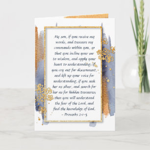 Proverbs 2:1-5 Incline your ear to Wisdom Card