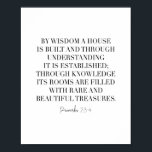 Proverbs 2:3-4 poster<br><div class="desc">By Wisdom a House Is Built... Proverbs Scripture Verse</div>