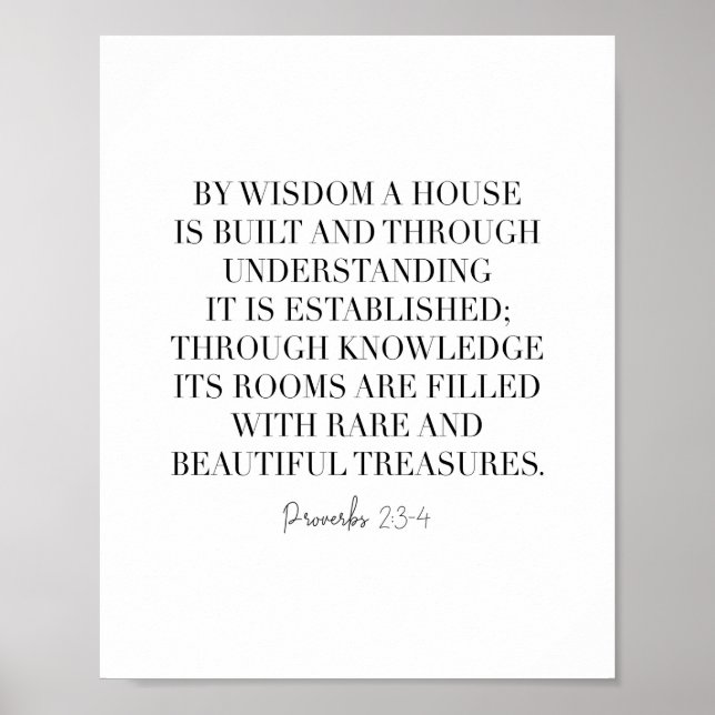 Proverbs 2:3-4 poster (Front)