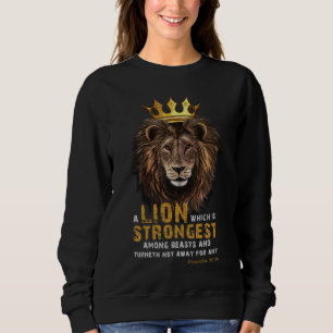 Proverbs 30:30 KJV Bible Scripture Quote Women's Sweatshirt