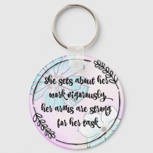 Proverbs 31:17 key ring