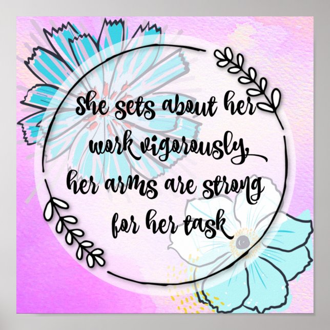 Proverbs 31:17 poster (Front)