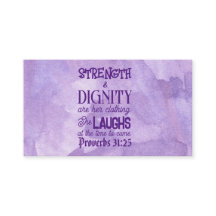 Proverbs 31:25-26 Calling Card, Pass on Note, 