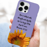 Proverbs 31:25 Custom Bible Verse Sunflower