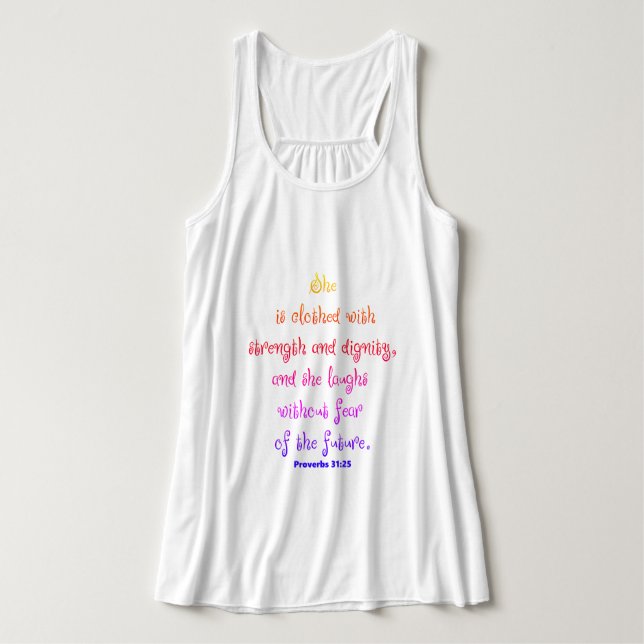 Proverbs 31:25 (FEARLESS) Singlet (Design Front)