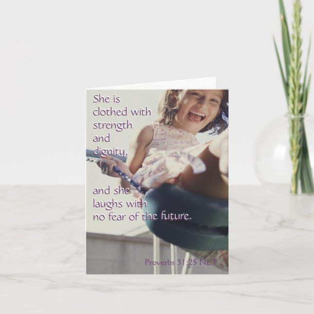 Proverbs 31:25 notecard (Front)