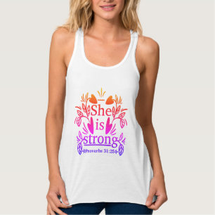 Proverbs 31:25 (STRONG) Singlet