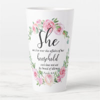 Proverbs 31:27 Mother's Day Scripture Pink Floral