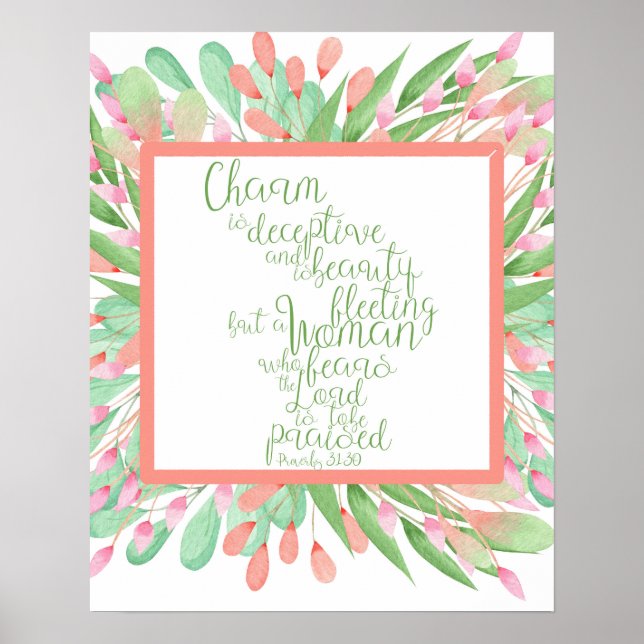 Proverbs 31:30 Poster (Front)