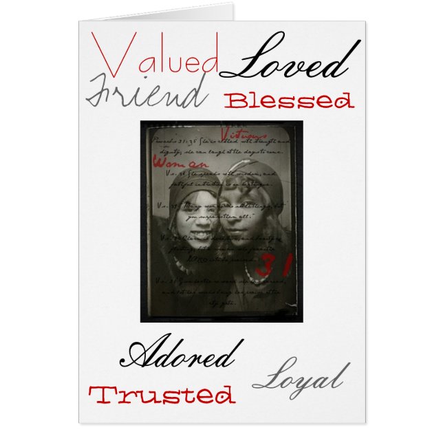 Proverbs 31 African American Woman Card (Front)