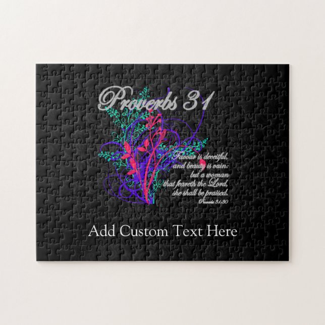 Proverbs 31 Bible Christian Women's Jigsaw Puzzle (Horizontal)
