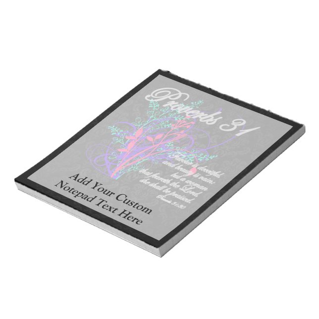 Proverbs 31 Bible Christian Women's Notepad (Rotated)