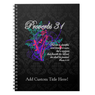 Proverbs 31 Bible Christian Women's Spiral Notebook