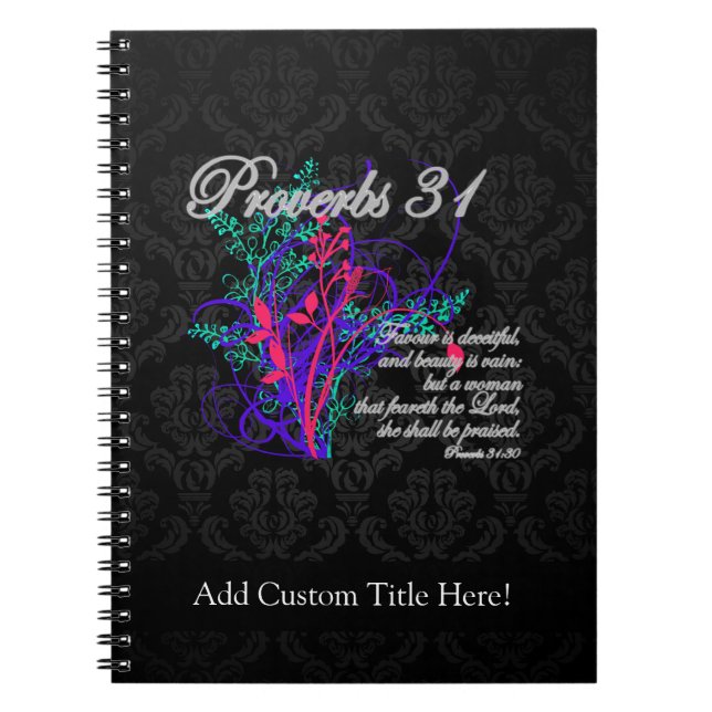 Proverbs 31 Bible Christian Women's Spiral Notebook (Front)