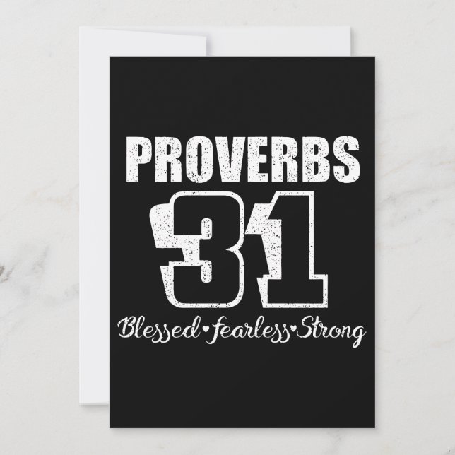 proverbs 31 birthday t-shirts card (Front)