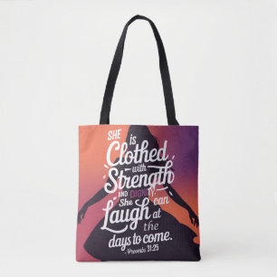 Proverbs 31 christian tote bag