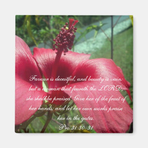 Proverbs 31 Collection ~ Pro 31:30-31 Magnet