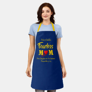 Proverbs 31   FEARLESS MOM   Personalised Blue Apron