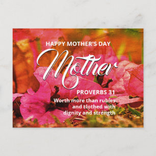PROVERBS 31 Floral Happy Mother's Day Postcard