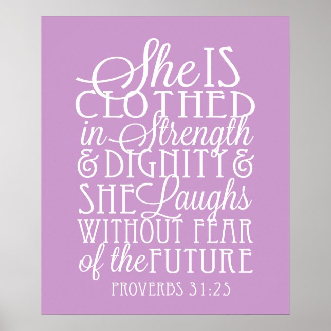 Proverbs 31 Gifts - Clothed in Strength & Dignity Poster (Front)