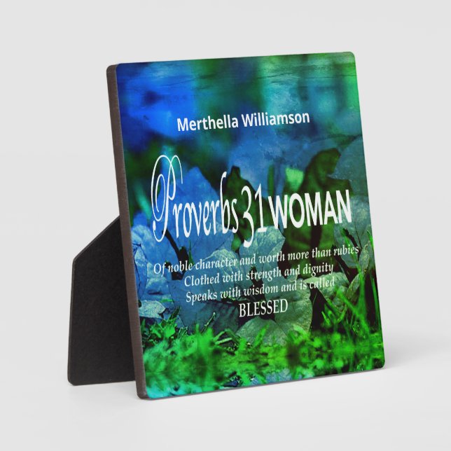 Proverbs 31 Inspirational Christian Plaque (Front)