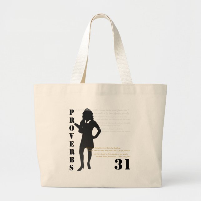 proverbs 31 large tote bag (Front)