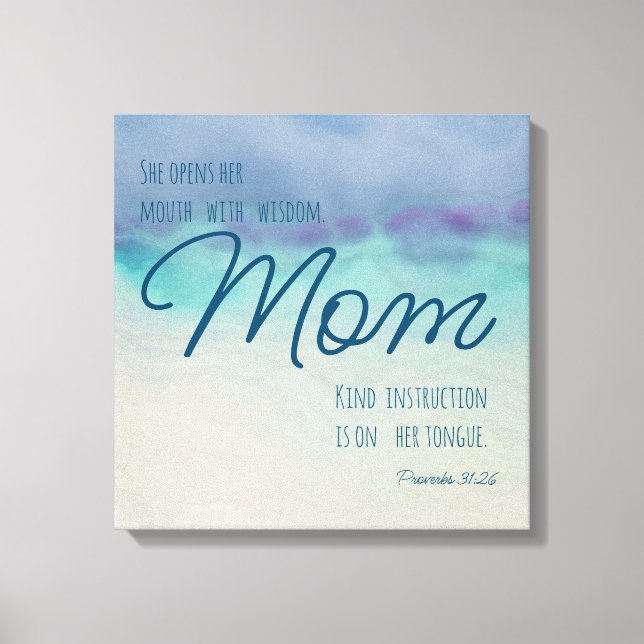 Proverbs 31 Mum Canvas Print (Front)
