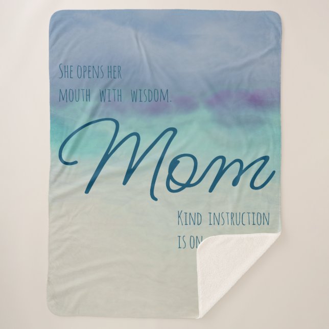 Proverbs 31 Mum Sherpa Blanket (Front)