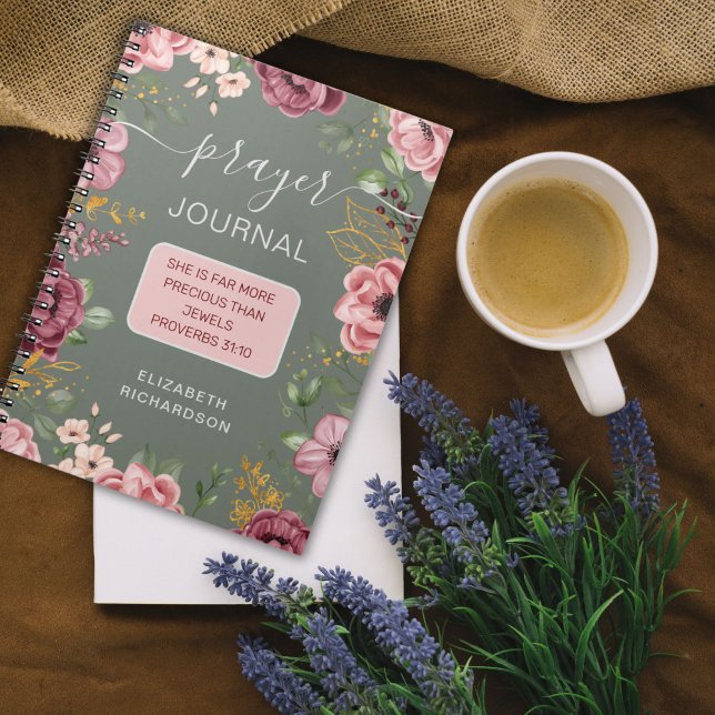 Proverbs 31 Sage flower prayer journal notebook (Creator Uploaded)