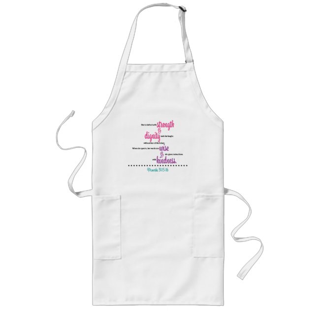 Proverbs 31 Strength and Dignity Apron (Front)