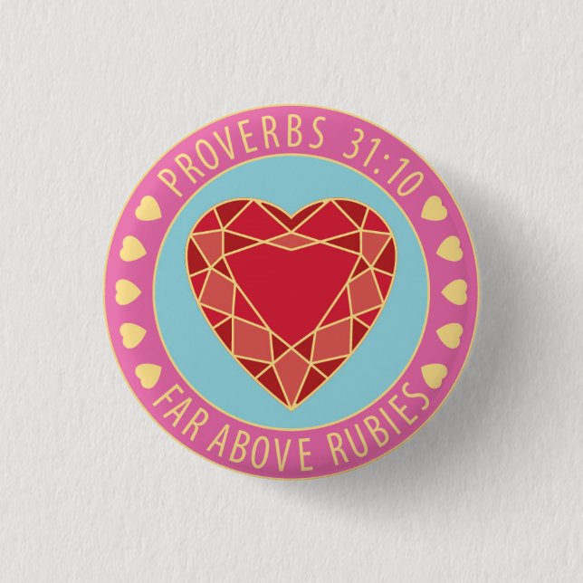 Proverbs 31 Virtuous Woman Far Above Rubies Pin (Front)