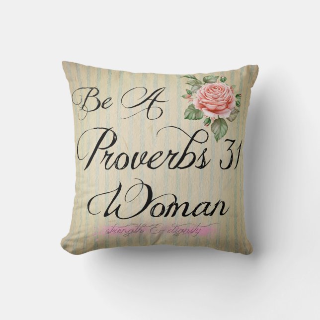 Proverbs 31 Woman Cushion (Front)