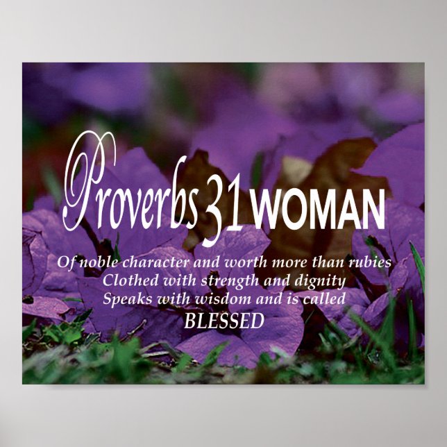 PROVERBS 31 WOMAN Inspirational Christian Poster (Front)