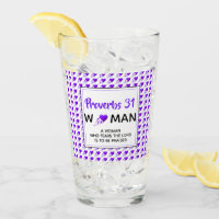 PROVERBS 31 WOMAN Purple Hearts Christian Drinking