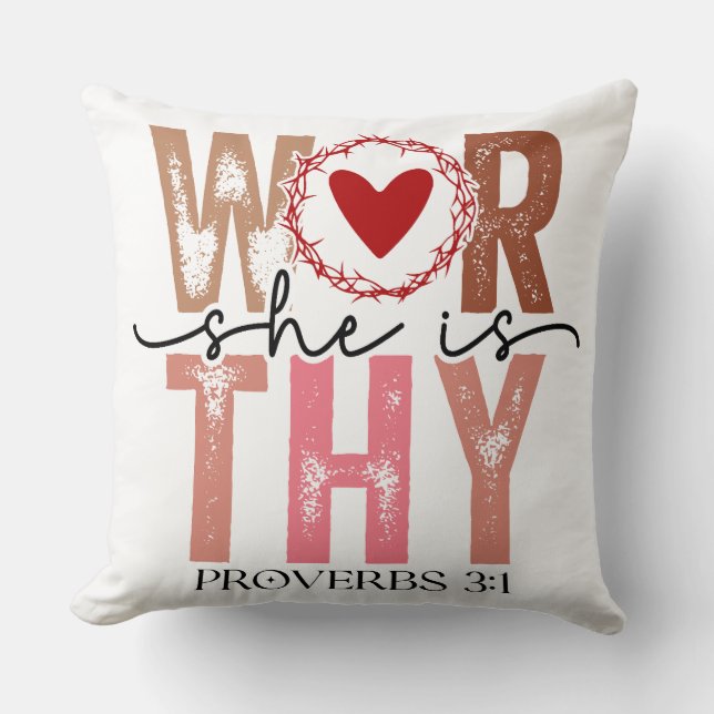 Proverbs 3:1 Faith Cushion (Front)