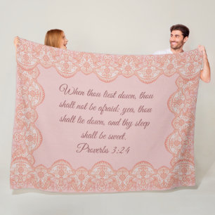 Proverbs 3:24 fleece blanket