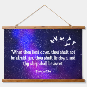 Proverbs 3:24 hanging tapestry
