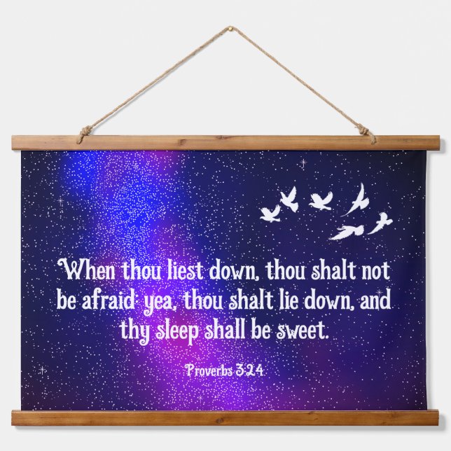 Proverbs 3:24 hanging tapestry (Front)