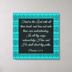 Proverbs 3:5-6  canvas print