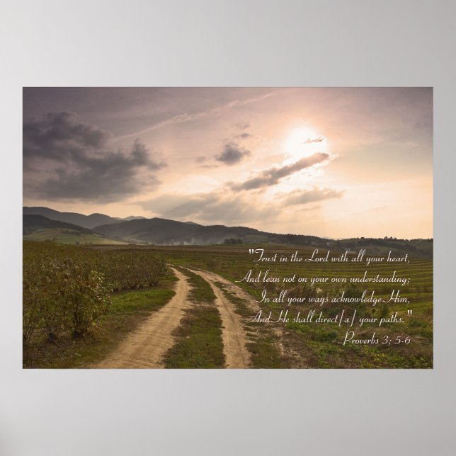 Proverbs 3; 5-6 | Inspirational Gifts Poster (Front)